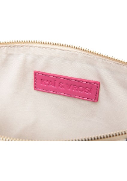 Defne - Pembe Deri Çizgili Dokuma Kumaş Portföy fiyatları