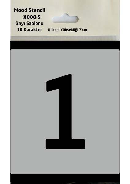 Stencil Rakam Boyama Şablonu X008-SAYI