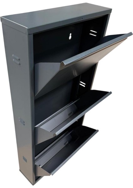 Metal Ayakkabılık 3 Lü Antrasit Ral 7016