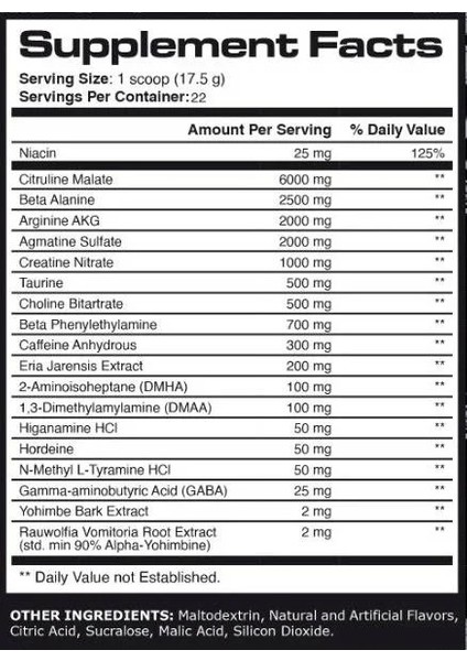 Angel Dust Pump Preworkout fiyatları