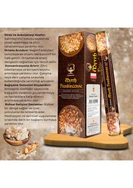 Myrrh Frankincense Akgünlük Tütsüsü 20 Çubuk