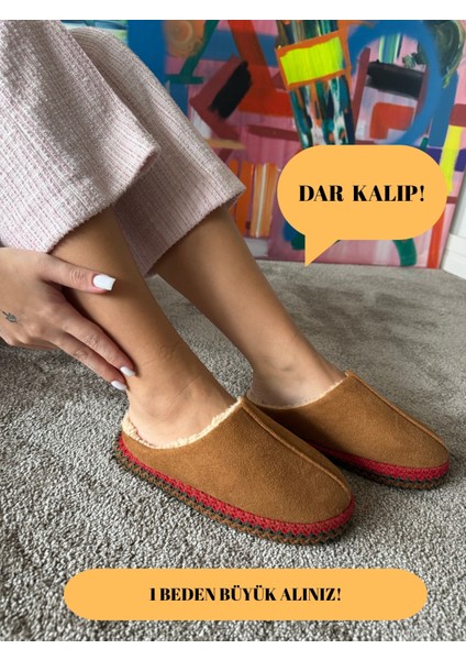 Kadın Sessiz Taban Yumuşak ve Hafif Örgü Desenli Peluş Ev Terliği