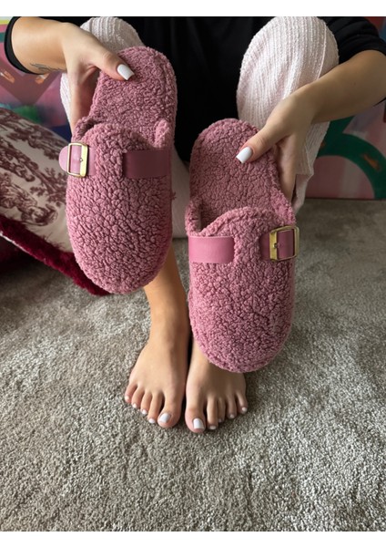 Kadın Sessiz Taban Yumuşak ve Hafif Kemerli Peluş Ev Terliği fırsatları