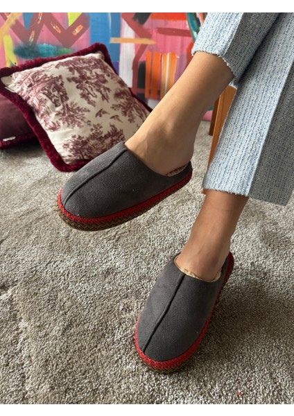 Kadın Sessiz Taban Yumuşak ve Hafif Örgü Desenli Peluş Ev Terliği modelleri