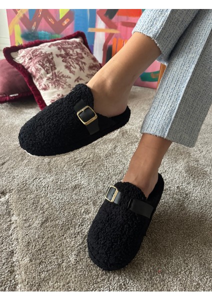 Kadın Sessiz Taban Yumuşak ve Hafif Kemerli Peluş Ev Terliği modelleri