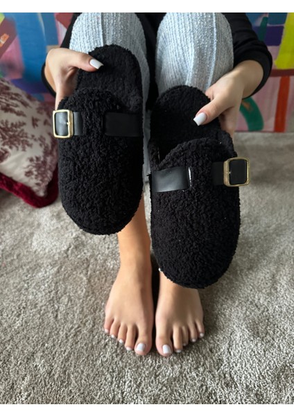 Kadın Sessiz Taban Yumuşak ve Hafif Kemerli Peluş Ev Terliği fırsatları