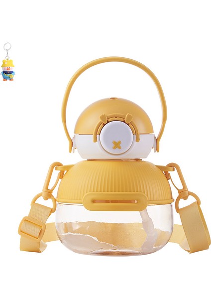 Çocuk Su Bardağı Sevimli Taşınabilir Pipetli Su Bardağı Sızıntı Geçirmez Taşınabilir Uzay Bardağı Dış Mekan Pratik Bardağı (Yurt Dışından)