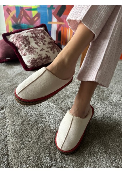 Kadın Sessiz Taban Yumuşak ve Hafif Örgü Desenli Peluş Ev Terliği modelleri