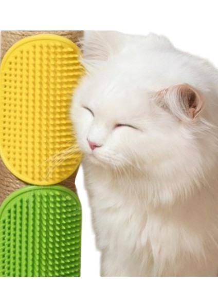 Hayvan Tüy Toplama ve Köşe Kaşınma Silikon Fırçası | Kedi Köpek Yıkama Fırçası
