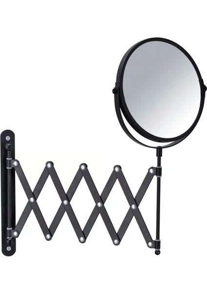 Mafsallı Ayarlanabilir Makyaj Aynası 3x Zoom Siyah
