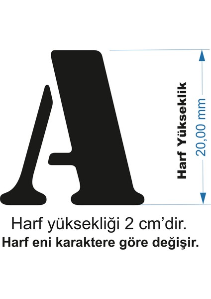 Stencil Harf Boyama Şablonu X011 modelleri