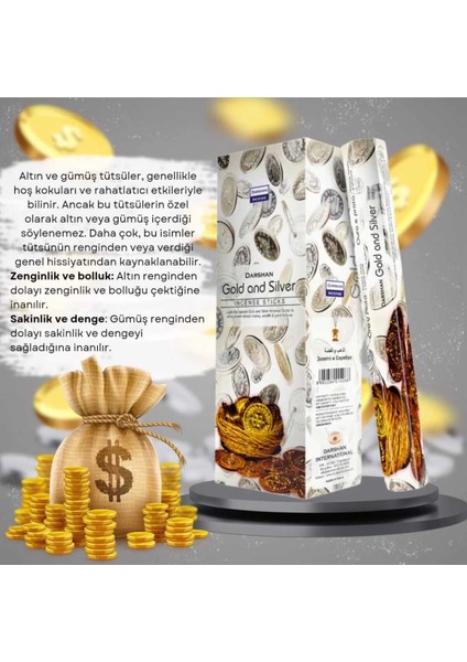 Gold And Silver Zenginlik Tütsüsü 20 Çubuk