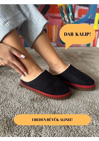 Kadın Sessiz Taban Yumuşak ve Hafif Örgü Desenli Peluş Ev Terliği