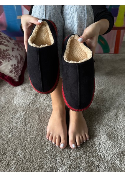 Kadın Sessiz Taban Yumuşak ve Hafif Örgü Desenli Peluş Ev Terliği fırsatları