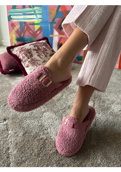 Kadın Sessiz Taban Yumuşak ve Hafif Kemerli Peluş Ev Terliği modelleri