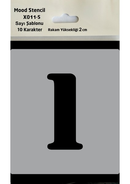 Stencil Rakam Boyama Şablonu X011-SAYI