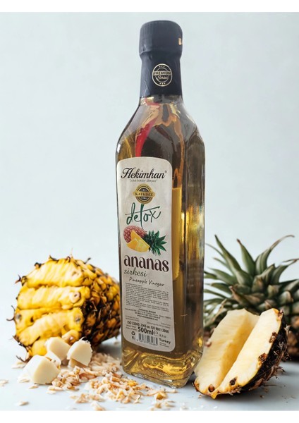 Ananas Sirkesi Detox 500 ml Koruyucu Içermez Katkısız