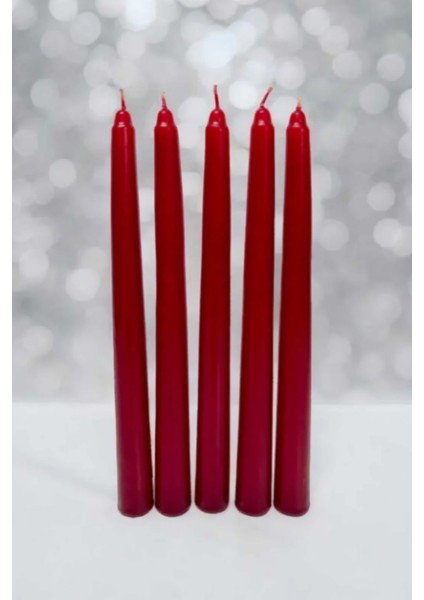 Şamdan Mum 2'li Kırmızı