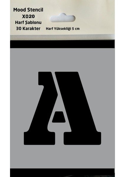 Stencil Harf Boyama Şablonu X020
