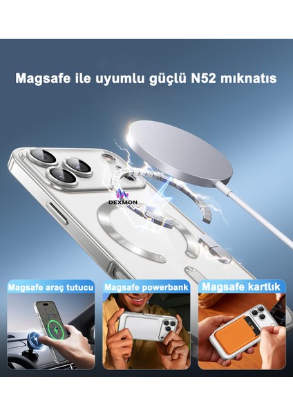 iPhone 17 Pro Max Uyumlu Kılıf Kamera Lens ve Hoparlör Toz Korumalı Magsafe Şarj Özellikli Silikon indirimleri