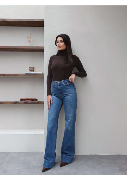 Ön Cep Görünümlü Geniş Paça Jean fiyatları