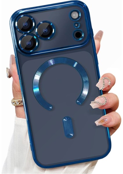 iPhone 17 Pro Max Uyumlu Kılıf Kamera Lens ve Hoparlör Toz Korumalı Magsafe Şarj Özellikli Silikon