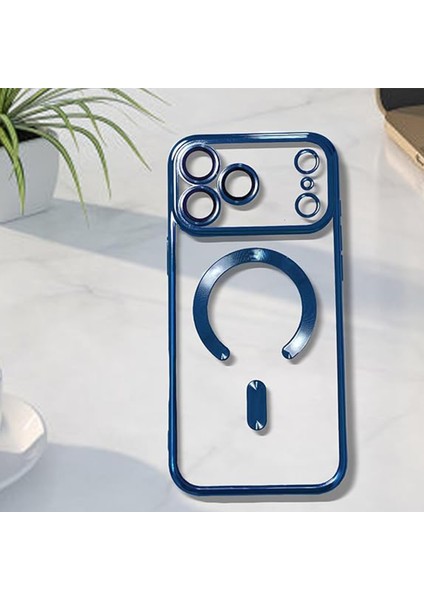 iPhone 17 Pro Max Uyumlu Kılıf Kamera Lens ve Hoparlör Toz Korumalı Magsafe Şarj Özellikli Silikon