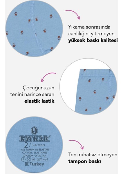 Erkek Çocuk Pamuklu Baskılı Rahat Kesim Likralı Boxer 3'lü Paket 3528 Renkli fiyatları