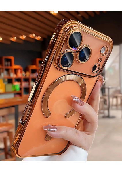 iPhone 17 Pro Max Uyumlu Kılıf Kamera Lens ve Hoparlör Toz Korumalı Magsafe Şarj Özellikli Silikon