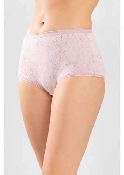 Kadın Yüksek Bel Pamuklu Desenli Bato Külot 3'lü Paket 8280 Consen Renkli modelleri