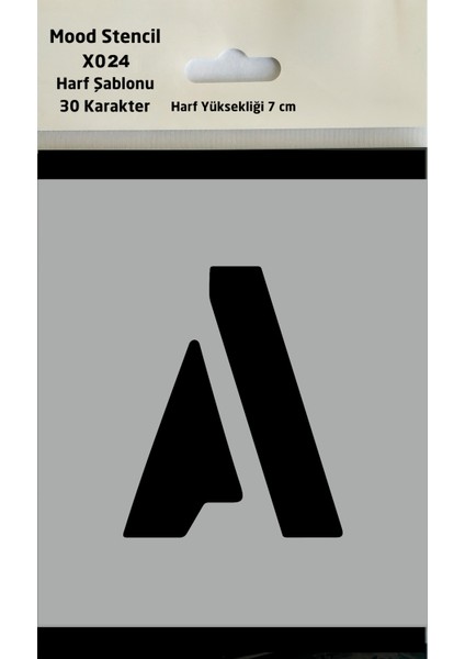 Stencil Harf Boyama Şablonu X024