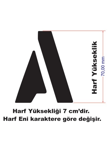Stencil Harf Boyama Şablonu X024 modelleri