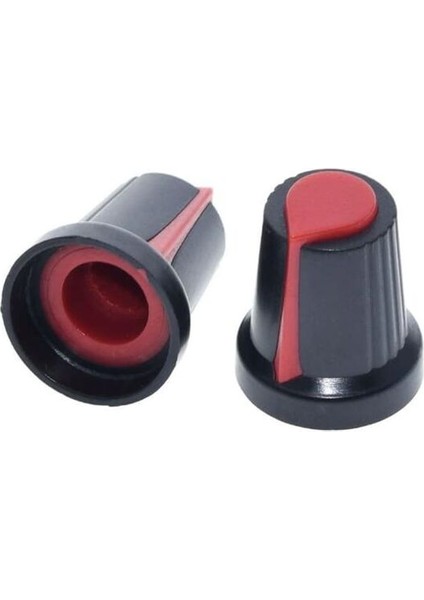 Potansiyometre Başlığı Siyah-Kırmızı