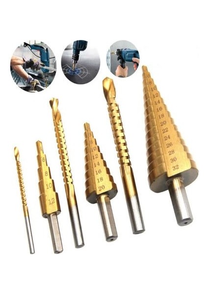 6 Parça Kademeli Matkap Ucu Seti modelleri