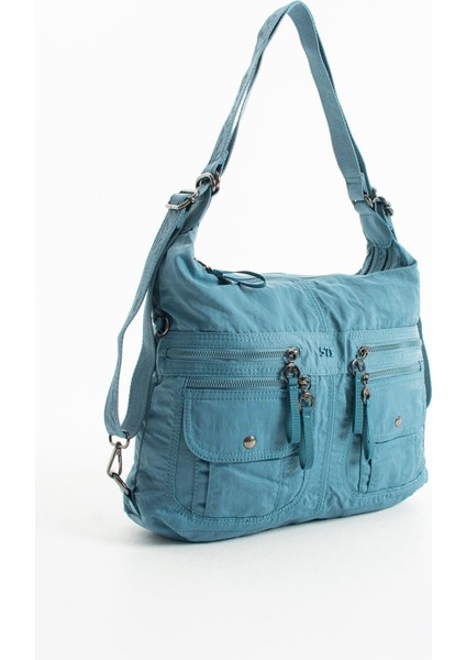 Yumuşak Dokulu Ultra Hafif, Esnek ve Su Geçirmez Polyamid Kumaş Omuz ve Sırt Çantası Mavi Model: (571-13-14J) fırsatları