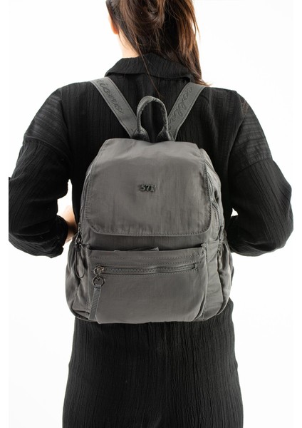 Yumuşak Dokulu Ultra Hafif, Esnek ve Su Geçirmez Polyamid Kumaş sırt Çantası Gri Model: (571-13-14B) fiyatları