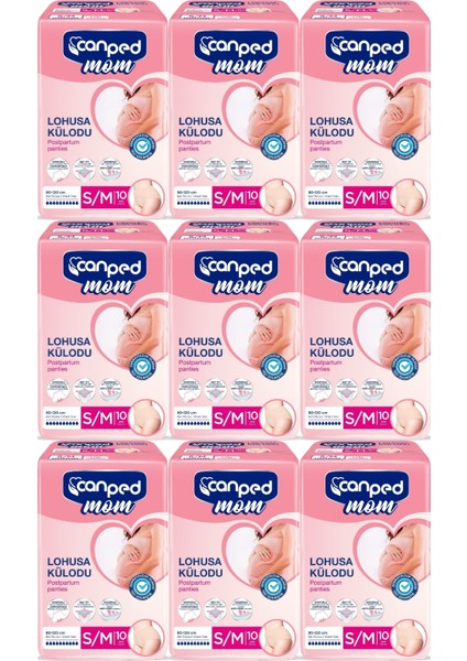 Mom Lohusa Külodu - Külot Bez S - Small - Küçük / M - Medium - Orta 90 Adet (9pk*10)