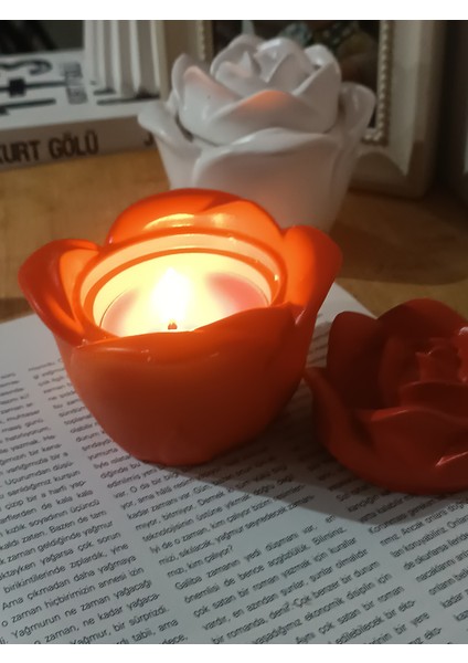 Gül Şeklinde Dekoratif Mum indirimleri