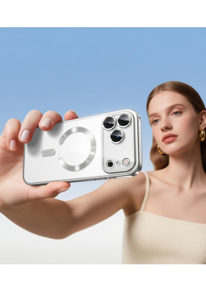 iPhone 17 Pro Uyumlu Kılıf Kamera Lens ve Hoparlör Toz Korumalı Magsafe Şarj Özellikli Silikon
