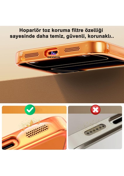 iPhone 17 Pro Uyumlu Kılıf Kamera Lens ve Hoparlör Toz Korumalı Magsafe Şarj Özellikli Silikon indirimleri