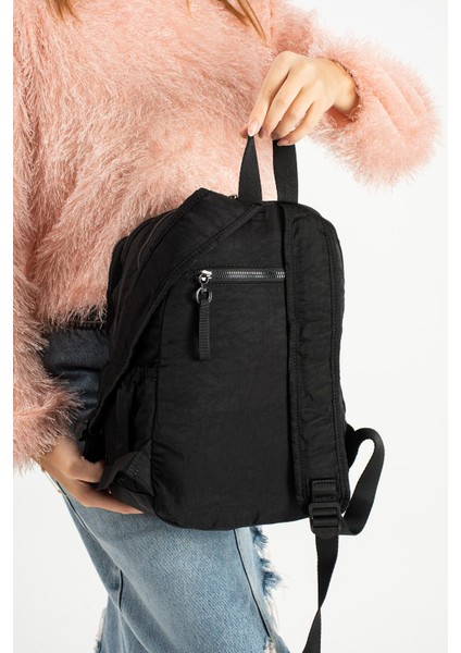 Yumuşak Dokulu Ultra Hafif, Esnek ve Su Geçirmez Polyamid Kumaş sırt Çantası Siyah Model: (571-13-14A) modelleri