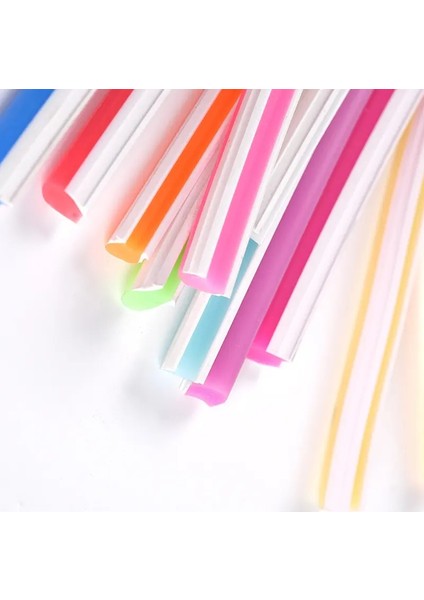 Pembe 6mm İkinci Nesil Silikon Neon LED Şerit Kılıfı 5 Metre Difüzör Tüp (LED Hariç)