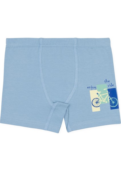 Erkek Çocuk Pamuklu Baskılı Rahat Kesim Likralı Boxer 3'lü Paket 3524 Renkli fırsatları