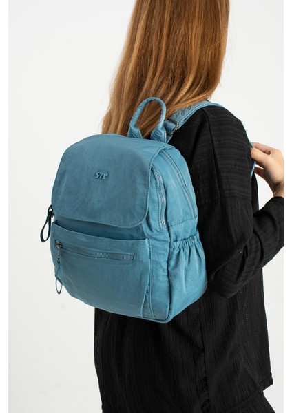 Yumuşak Dokulu Ultra Hafif, Esnek ve Su Geçirmez Polyamid Kumaş sırt Çantası Mavi Model: (571-13-14B)