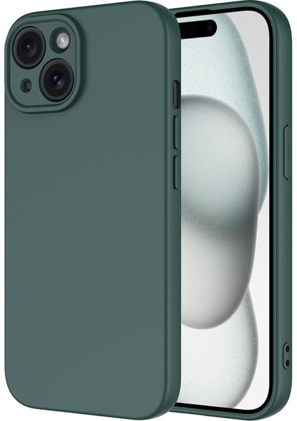Soft Serisi Apple iPhone 15 Koyu Yeşil Kapak