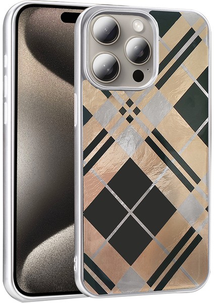 Qep Apple iPhone 15 Pro Geometrik Kapak