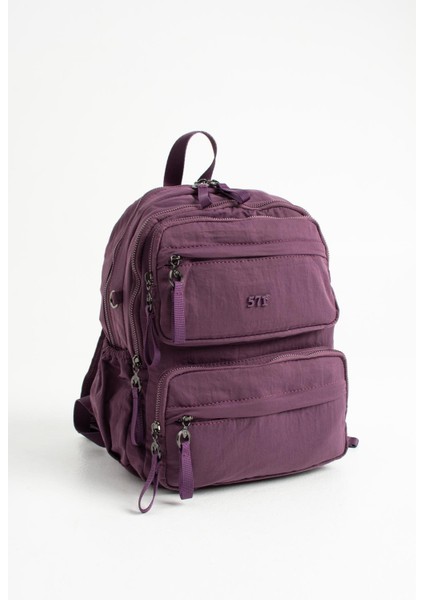 Yumuşak Dokulu Ultra Hafif, Esnek ve Su Geçirmez Polyamid Kumaş sırt Çantası Mor Model: (571-13-14A) fırsatları