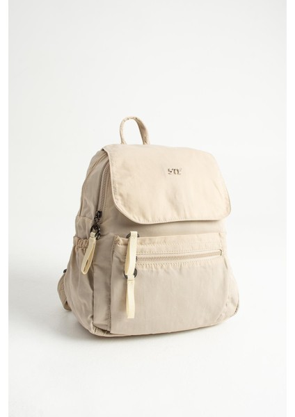 Yumuşak Dokulu Ultra Hafif, Esnek ve Su Geçirmez Polyamid Kumaş sırt Çantası Bej Model: (571-13-14B) fırsatları