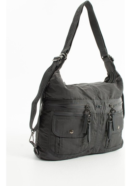 Yumuşak Dokulu Ultra Hafif, Esnek ve Su Geçirmez Polyamid Kumaş Omuz ve Sırt Çantası Gri Model: (571-13-14J) fırsatları