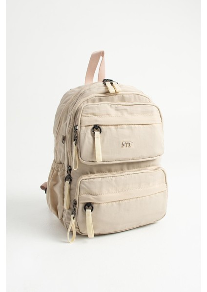 Yumuşak Dokulu Ultra Hafif, Esnek ve Su Geçirmez Polyamid Kumaş sırt Çantası Bej Model: (571-13-14A) fırsatları